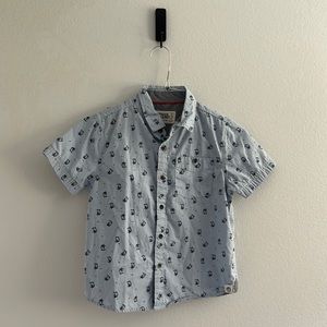 Free Planet • Palm & Surfboard Button Up‎